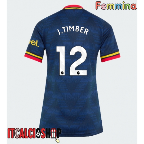 Arsenal Jurrien Timber #12 Seconda Maglia Femmina 2026-27 Manica Corta